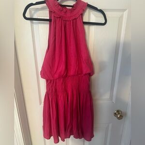 Vibrant Pink Mini Halter Dress size small